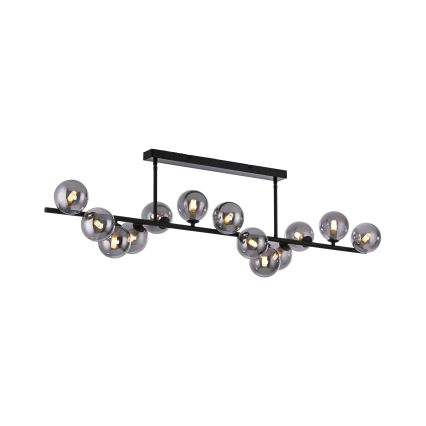 Schöner Wohnen 14505-18 - Lustre LED em haste DUBAI 13xG9/3W/230V preto/fumê
