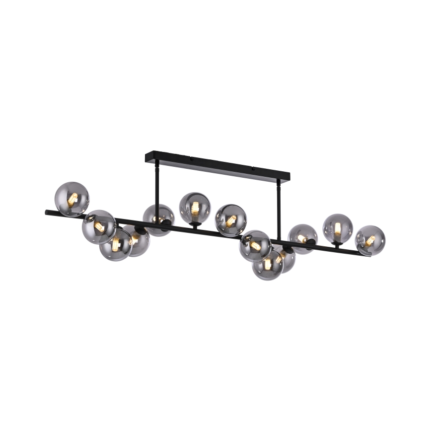 Schöner Wohnen 14505-18 - Lustre LED em haste DUBAI 13xG9/3W/230V preto/fumê