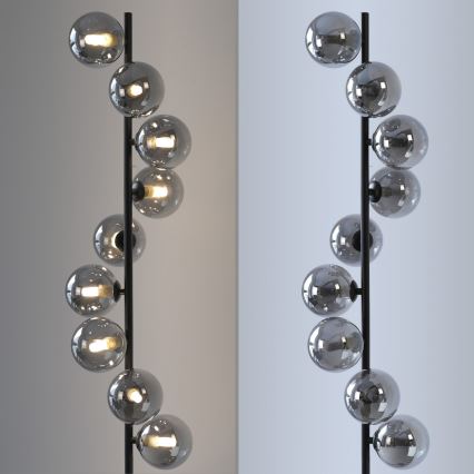 Schöner Wohnen 14506-18 - Candeeiro de pé LED DUBAI 9xG9/3W/230V preto/fumê