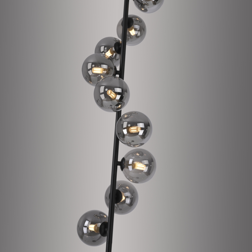 Schöner Wohnen 14506-18 - Candeeiro de pé LED DUBAI 9xG9/3W/230V preto/fumê