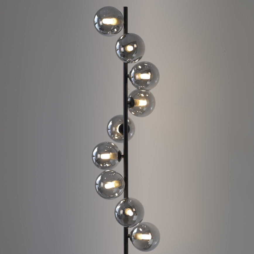 Schöner Wohnen 14506-18 - Candeeiro de pé LED DUBAI 9xG9/3W/230V preto/fumê