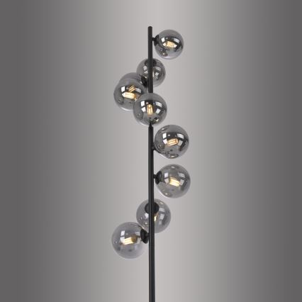 Schöner Wohnen 14506-18 - Candeeiro de pé LED DUBAI 9xG9/3W/230V preto/fumê