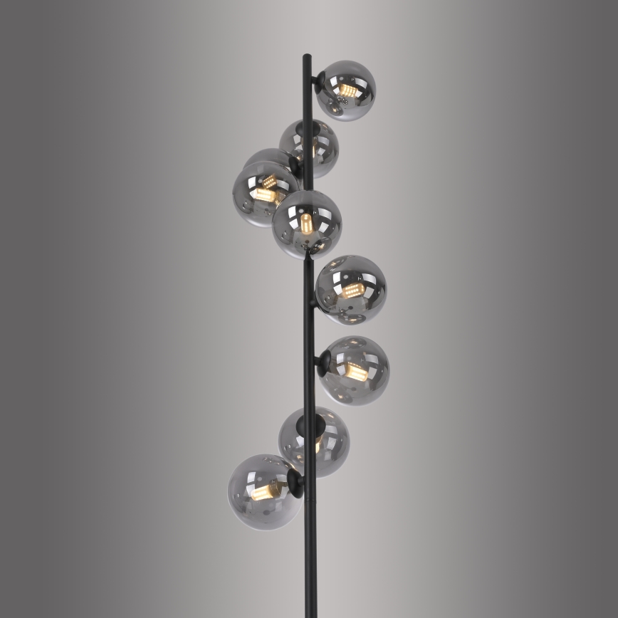 Schöner Wohnen 14506-18 - Candeeiro de pé LED DUBAI 9xG9/3W/230V preto/fumê