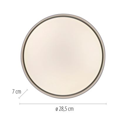 Schöner Wohnen 14593-16 - Luminária de teto LED dimerizável TAVOLI LED/10W/230V 2700-6500K Ø 28,5 cm branca + comando remoto