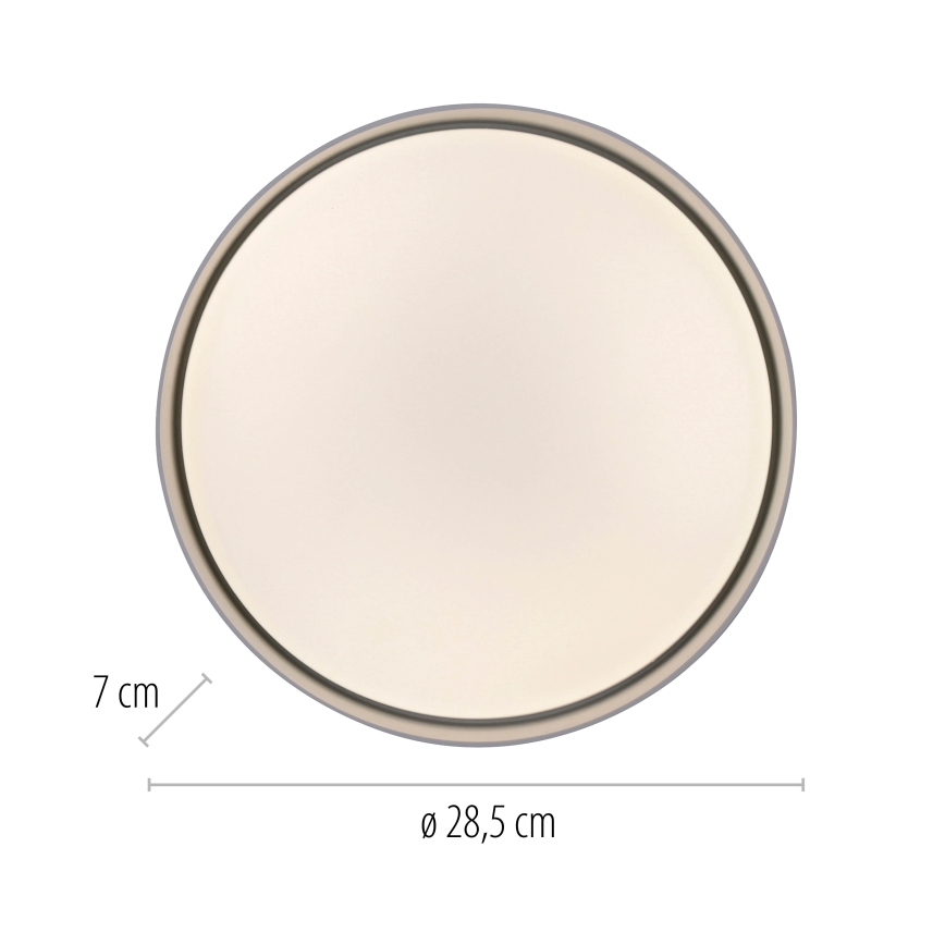 Schöner Wohnen 14593-16 - Luminária de teto LED dimerizável TAVOLI LED/10W/230V 2700-6500K Ø 28,5 cm branca + comando remoto