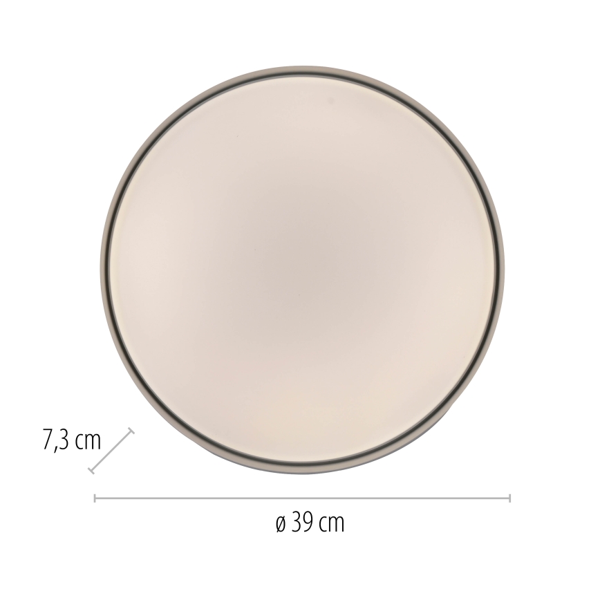 Schöner Wohnen 14594-16 - Luminária de teto LED dimerizável TAVOLI LED/20W/230V 2700-6500K diâmetro 39 cm branca + comando remoto