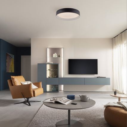 Schöner Wohnen 14594-18 - Candeeiro de teto LED dimerizável TAVOLI LED/20W/230V 2700-6500K Ø 39 cm preto + controlo remoto