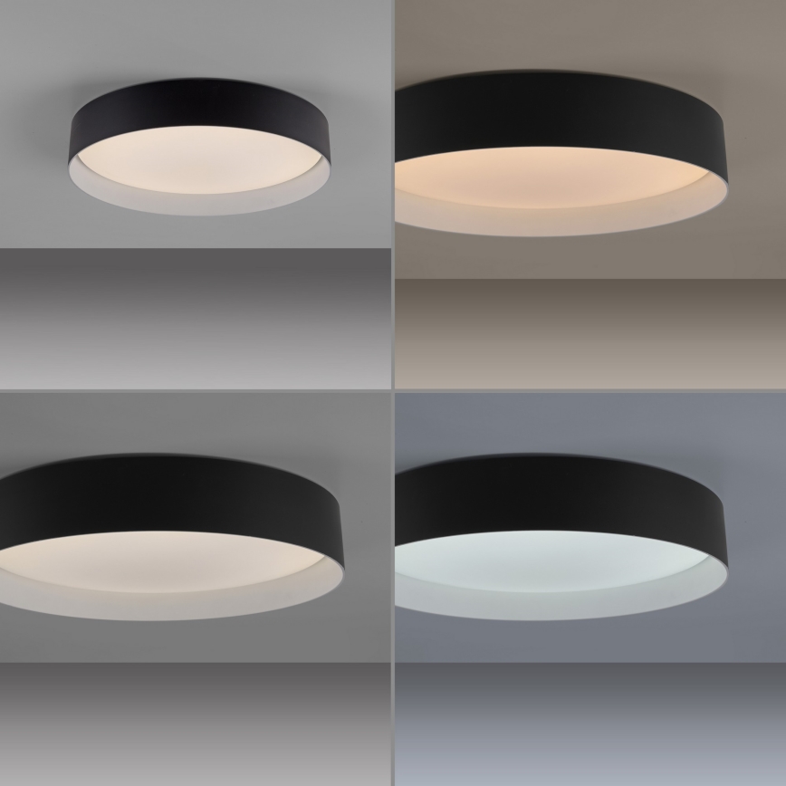 Schöner Wohnen 14594-18 - Candeeiro de teto LED dimerizável TAVOLI LED/20W/230V 2700-6500K Ø 39 cm preto + controlo remoto