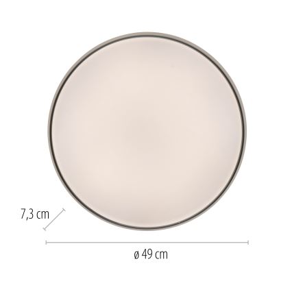 Schöner Wohnen 14595-16 - Candeeiro de tecto LED dimável TAVOLI LED/34W/230V 2700-6500K Ø 49 cm branco + controlo remoto