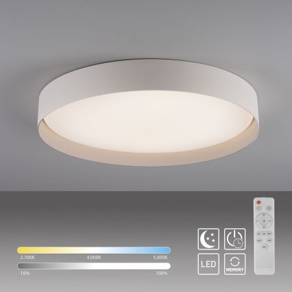 Schöner Wohnen 14595-39 - Candeeiro de teto LED dimerizável TAVOLI LED/34W/230V 2700-6500K Ø 49 cm, cinzento + comando remoto