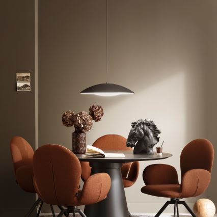 Schöner Wohnen 14606-18 - Lustre dimerizável suspenso por cabo LENTE LED/17W/230V Ø 40 cm preto