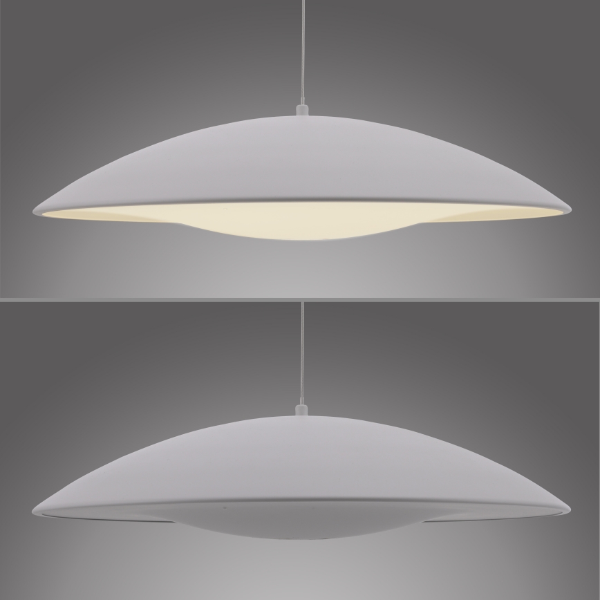 Schöner Wohnen 14607-16 - Lustre LED dimerizável suspenso por cabo LENTE LED/23W/230V Ø 50 cm branco
