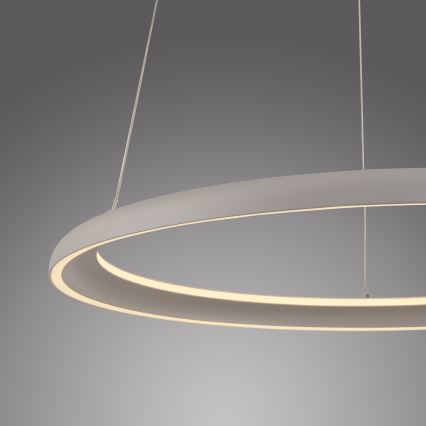Schöner Wohnen 15570-39 - Lustre LED regulável suspenso por cabo QUILLO LED/36W/230V, diâmetro 60 cm, cinzento