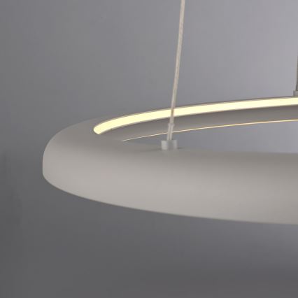 Schöner Wohnen 15570-39 - Lustre LED regulável suspenso por cabo QUILLO LED/36W/230V, diâmetro 60 cm, cinzento