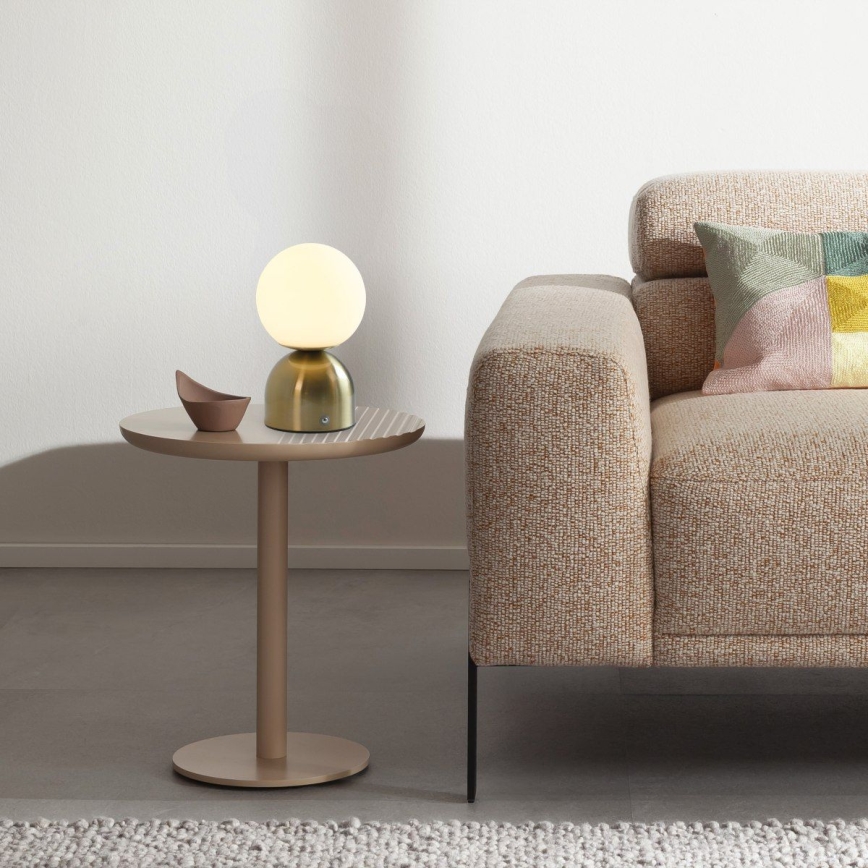 Schöner Wohnen 19218-12 - Lâmpada de mesa recarregável LED tátil regulável RUDI LED/1,2W/5V 3000-6000K 1200 mAh dourada