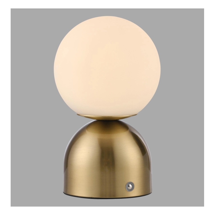 Schöner Wohnen 19218-12 - Lâmpada de mesa recarregável LED tátil regulável RUDI LED/1,2W/5V 3000-6000K 1200 mAh dourada