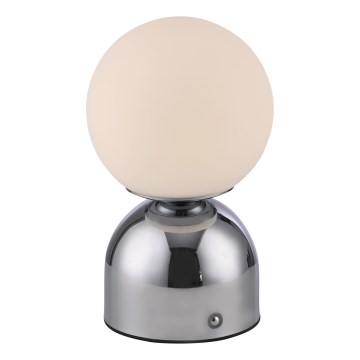 Schöner Wohnen 19218-17 - Lâmpada de mesa recarregável tátil e dimerizável RUDI LED/1,2W/5V 3000-6000K 1200 mAh cromado brilhante