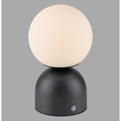 Schöner Wohnen 19218-18 - Lâmpada de mesa recarregável com dimmer sensível ao toque RUDI LED/1,2W/5V 3000-6000K 1200 mAh preta