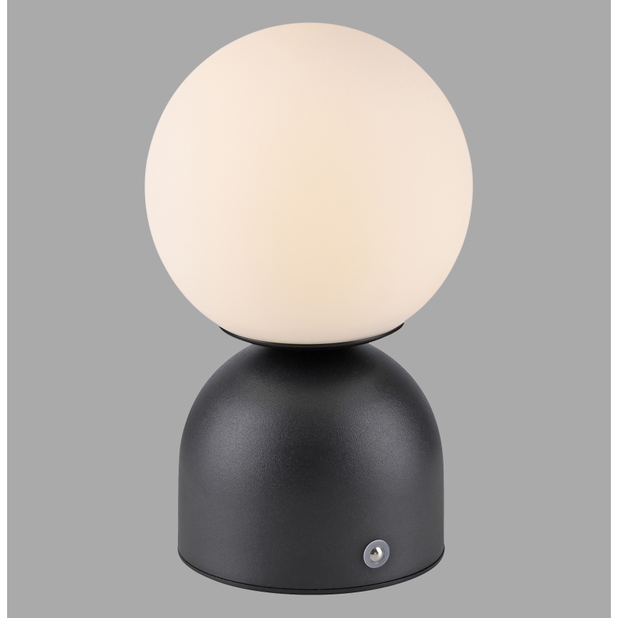 Schöner Wohnen 19218-18 - Lâmpada de mesa recarregável com dimmer sensível ao toque RUDI LED/1,2W/5V 3000-6000K 1200 mAh preta
