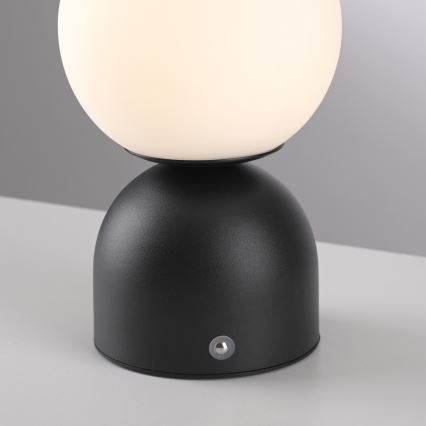 Schöner Wohnen 19218-18 - Lâmpada de mesa recarregável com dimmer sensível ao toque RUDI LED/1,2W/5V 3000-6000K 1200 mAh preta