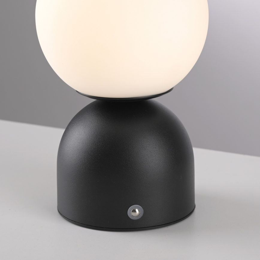Schöner Wohnen 19218-18 - Lâmpada de mesa recarregável com dimmer sensível ao toque RUDI LED/1,2W/5V 3000-6000K 1200 mAh preta