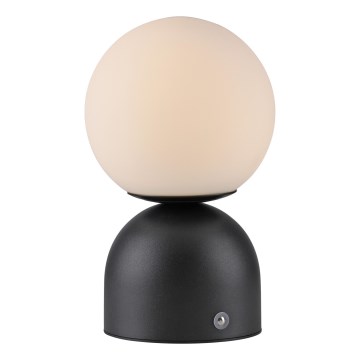 Schöner Wohnen 19218-18 - Lâmpada de mesa recarregável com dimmer sensível ao toque RUDI LED/1,2W/5V 3000-6000K 1200 mAh preta