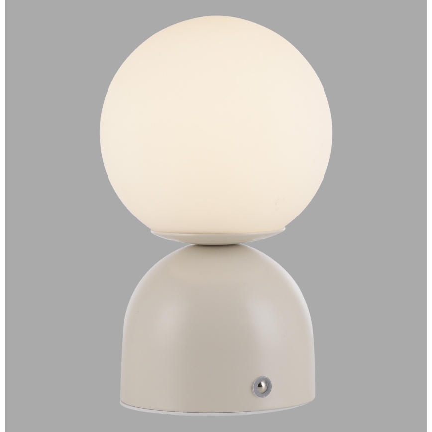 Schöner Wohnen 19218-39 - Luminária de mesa recarregável com controle por toque e LED dimerizável RUDI LED/1,2W/5V 3000-6000K 1200 mAh cinza