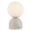Schöner Wohnen 19218-39 - Luminária de mesa recarregável com controle por toque e LED dimerizável RUDI LED/1,2W/5V 3000-6000K 1200 mAh cinza