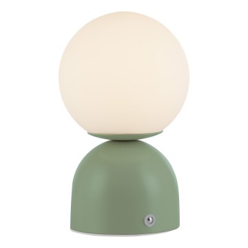 Schöner Wohnen 19218-43 - Candeeiro de mesa LED recarregável, regulável por toque RUDI LED/1,2W/5V 3000-6000K 1200 mAh verde