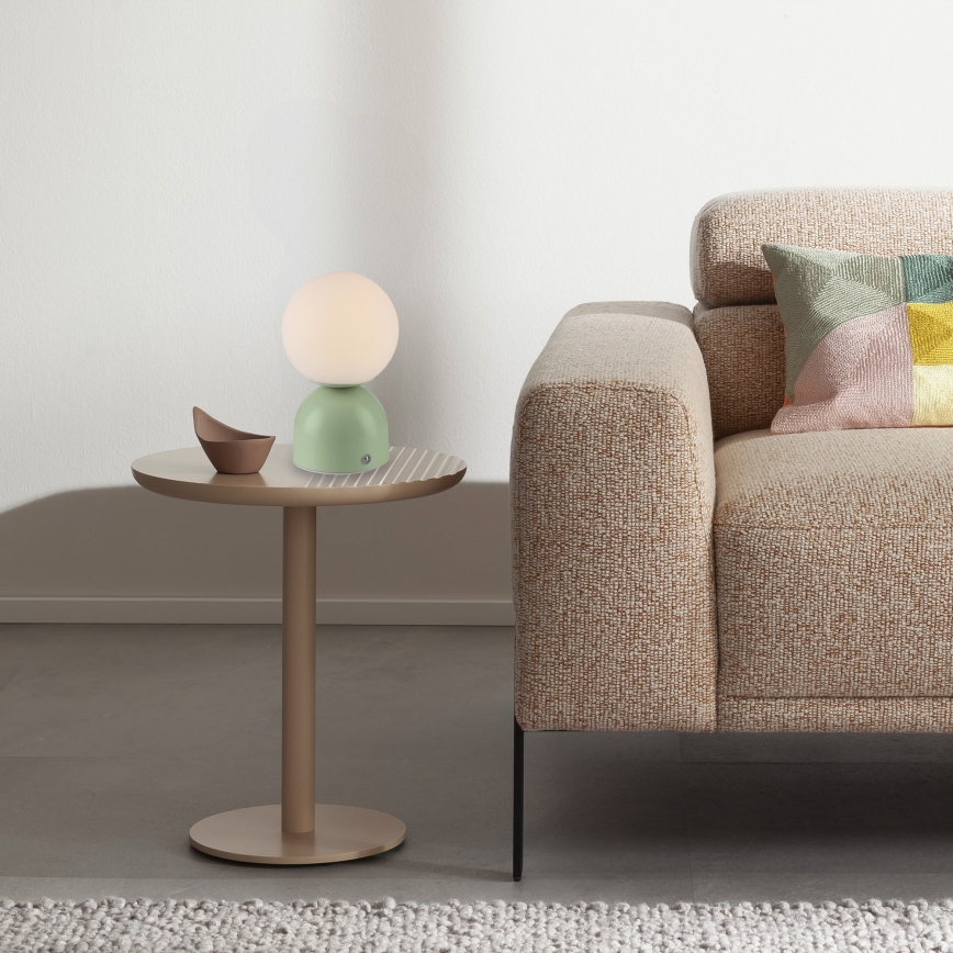 Schöner Wohnen 19218-43 - Candeeiro de mesa LED recarregável, regulável por toque RUDI LED/1,2W/5V 3000-6000K 1200 mAh verde