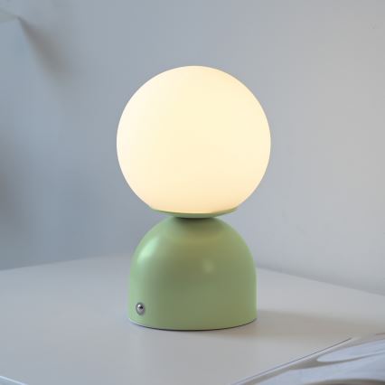 Schöner Wohnen 19218-43 - Candeeiro de mesa LED recarregável, regulável por toque RUDI LED/1,2W/5V 3000-6000K 1200 mAh verde