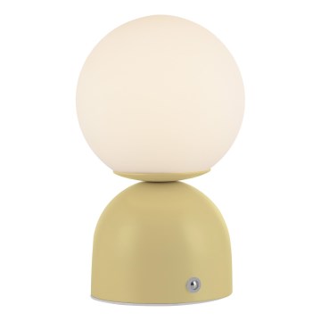 Schöner Wohnen 19218-81 - Candeeiro de mesa recarregável LED RUDI, dimerizável por toque, LED/1,2W/5V 3000-6000K 1200 mAh amarelo