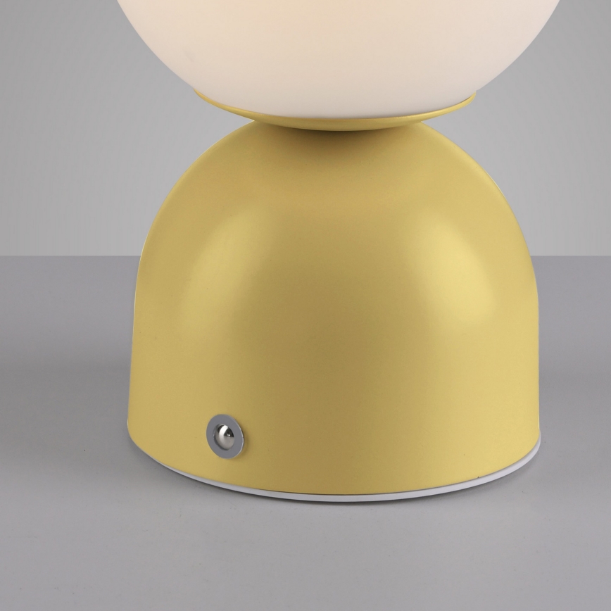 Schöner Wohnen 19218-81 - Candeeiro de mesa recarregável LED RUDI, dimerizável por toque, LED/1,2W/5V 3000-6000K 1200 mAh amarelo