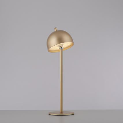 Schöner Wohnen 19244-12 - Candeeiro de mesa exterior recarregável, dimerizável e com controlo tátil BELLIS LED/2,5W/5V 2600 mAh IP54, dourado