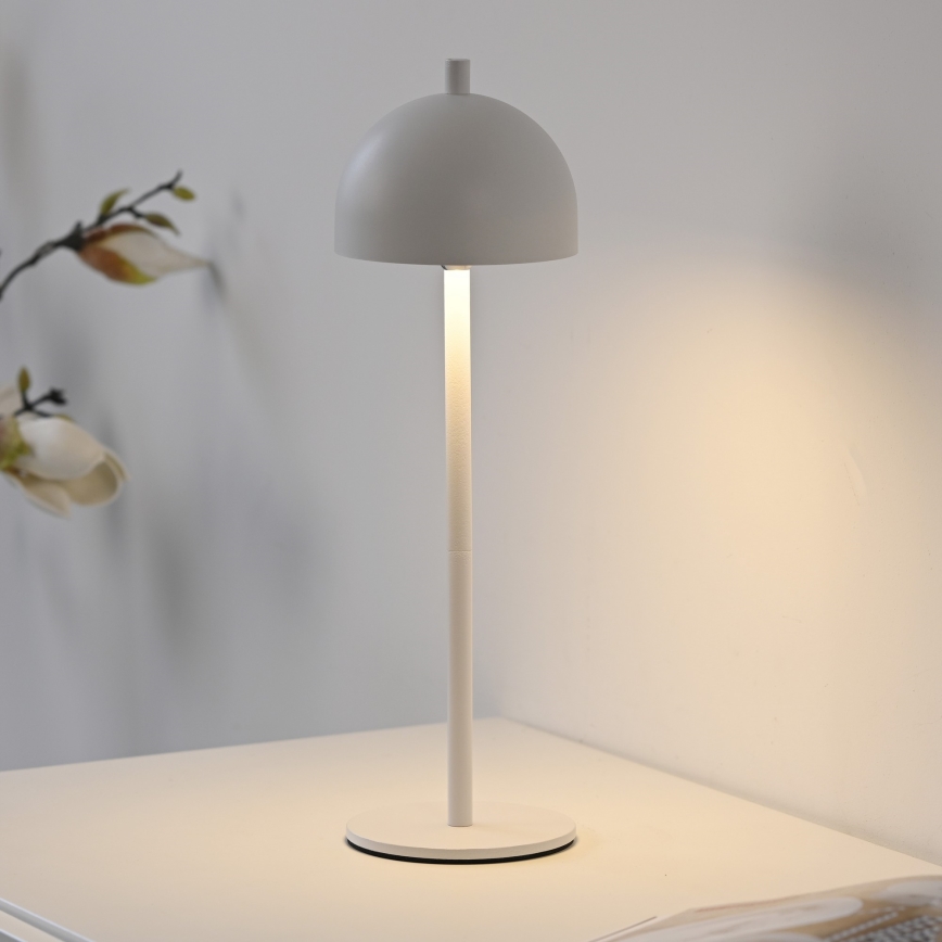 Schöner Wohnen 19244-16 - Candeeiro de mesa tátil dimmerizável recarregável para exterior BELLIS LED/2,5W/5V 2600 mAh IP54 branco