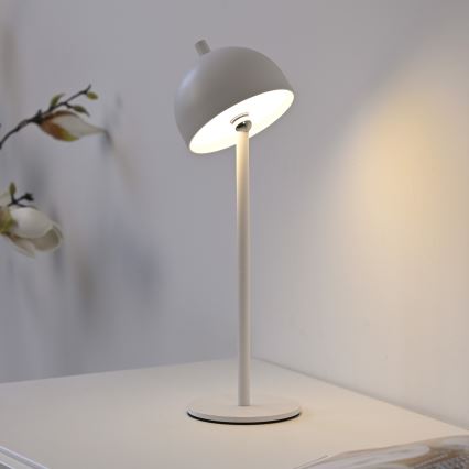 Schöner Wohnen 19244-16 - Candeeiro de mesa tátil dimmerizável recarregável para exterior BELLIS LED/2,5W/5V 2600 mAh IP54 branco