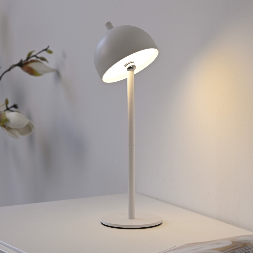 Schöner Wohnen 19244-16 - Candeeiro de mesa tátil dimmerizável recarregável para exterior BELLIS LED/2,5W/5V 2600 mAh IP54 branco