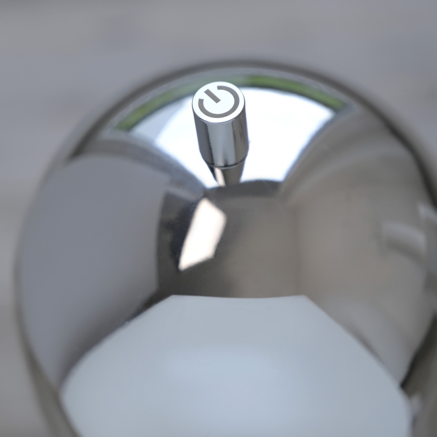 Schöner Wohnen 19244-17 - Candeeiro de mesa exterior LED recarregável BELLIS, regulável por toque, LED/2,5W/5V 2600 mAh IP54, cromado brilhante