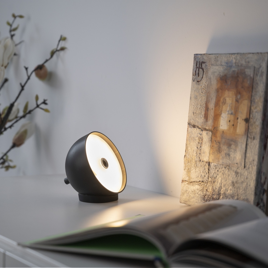 Schöner Wohnen 19244-18 - Lâmpada de mesa para exterior LED recarregável, regulável por toque BELLIS LED/2,5W/5V 2600 mAh IP54 preta