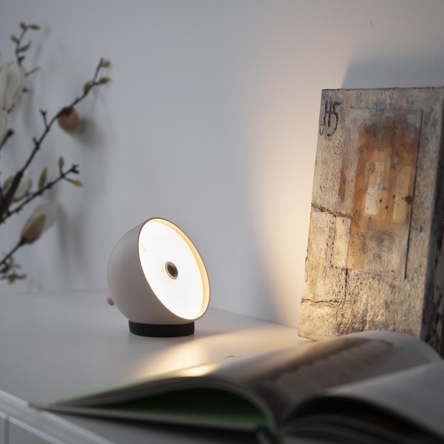 Schöner Wohnen 19244-39 - Lâmpada de mesa para exterior BELLIS LED tátil, regulável e recarregável, 2,5W/5V, 2600 mAh, IP54, cinzento