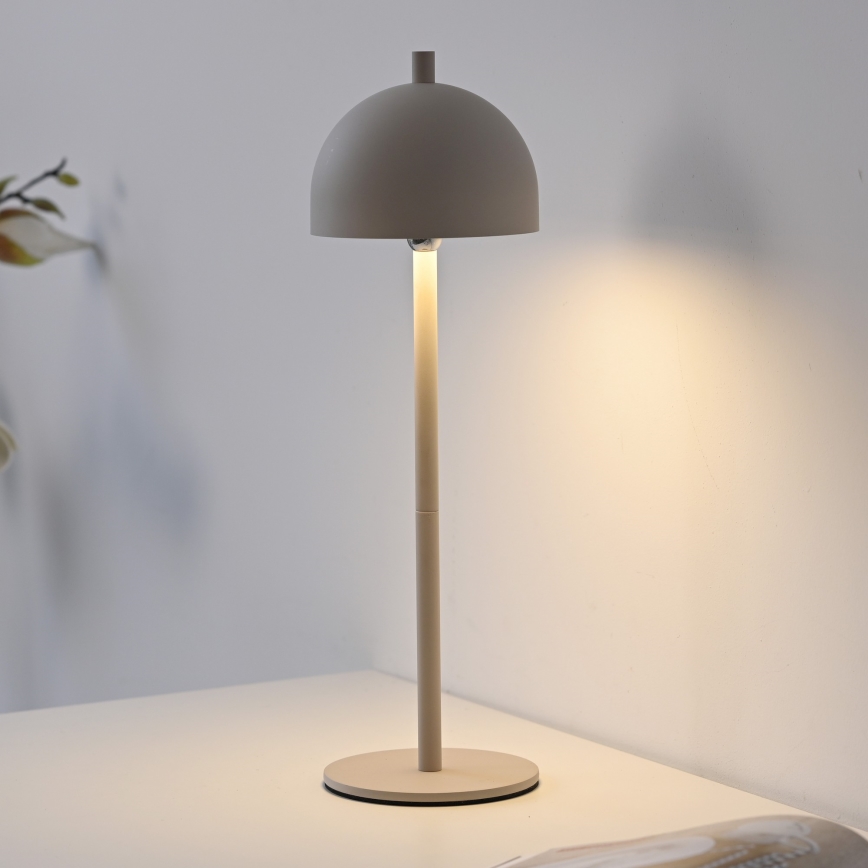 Schöner Wohnen 19244-39 - Lâmpada de mesa para exterior BELLIS LED tátil, regulável e recarregável, 2,5W/5V, 2600 mAh, IP54, cinzento