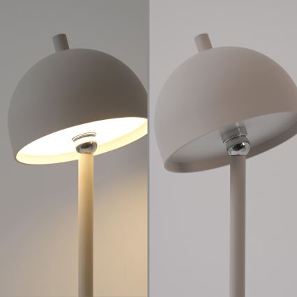 Schöner Wohnen 19244-39 - Lâmpada de mesa para exterior BELLIS LED tátil, regulável e recarregável, 2,5W/5V, 2600 mAh, IP54, cinzento