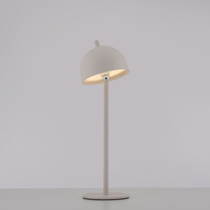 Schöner Wohnen 19244-39 - Lâmpada de mesa para exterior BELLIS LED tátil, regulável e recarregável, 2,5W/5V, 2600 mAh, IP54, cinzento