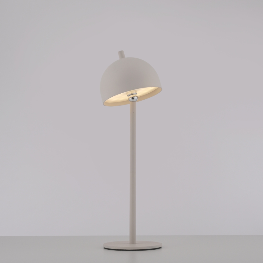 Schöner Wohnen 19244-39 - Lâmpada de mesa para exterior BELLIS LED tátil, regulável e recarregável, 2,5W/5V, 2600 mAh, IP54, cinzento