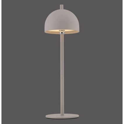 Schöner Wohnen 19244-39 - Lâmpada de mesa para exterior BELLIS LED tátil, regulável e recarregável, 2,5W/5V, 2600 mAh, IP54, cinzento