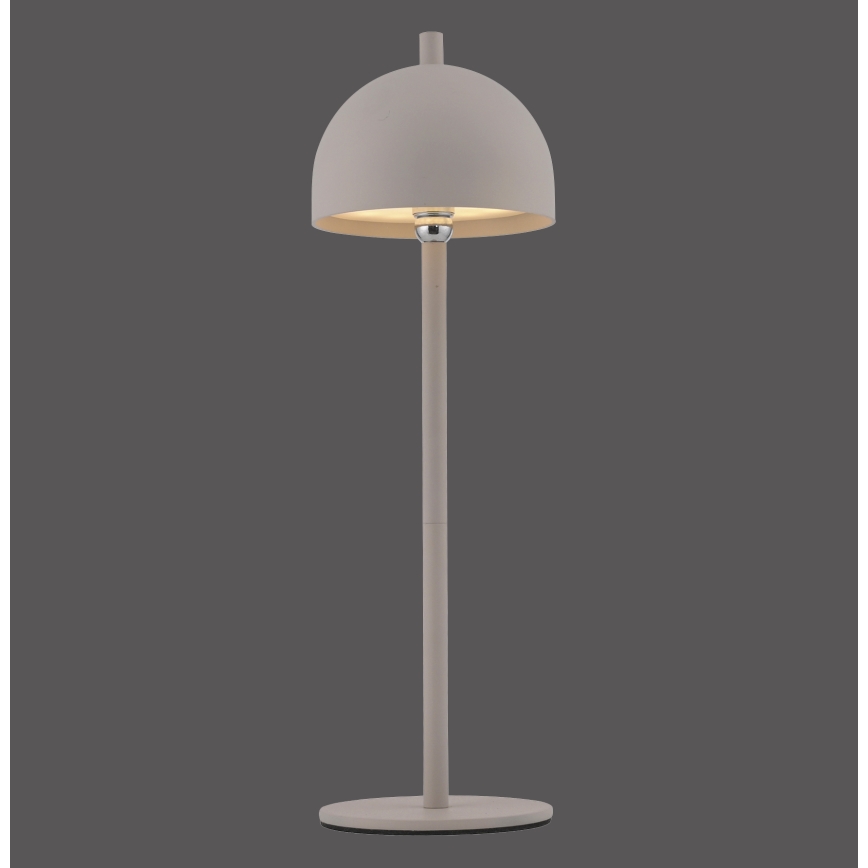 Schöner Wohnen 19244-39 - Lâmpada de mesa para exterior BELLIS LED tátil, regulável e recarregável, 2,5W/5V, 2600 mAh, IP54, cinzento