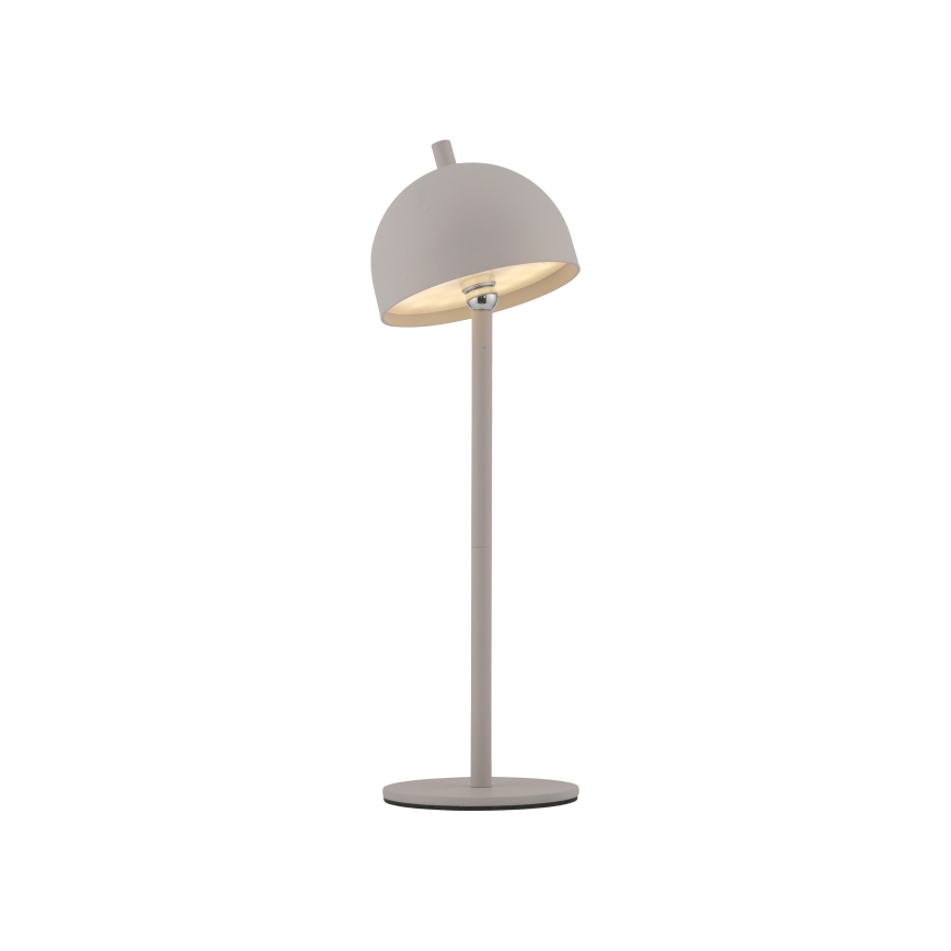 Schöner Wohnen 19244-39 - Lâmpada de mesa para exterior BELLIS LED tátil, regulável e recarregável, 2,5W/5V, 2600 mAh, IP54, cinzento