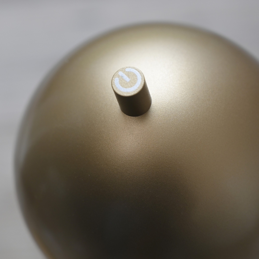 Schöner Wohnen 19245-12 - Candeeiro de pé exterior recarregável com controlo tátil e dimmer BELLIS LED/2,5W/5V 2600 mAh IP54 dourado