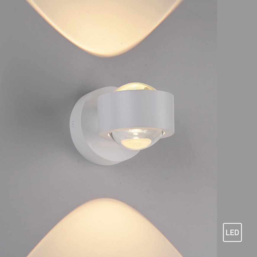 Schöner Wohnen 19331-16 - Aplique de parede LED CHIA 2xLED/2W/230V branco