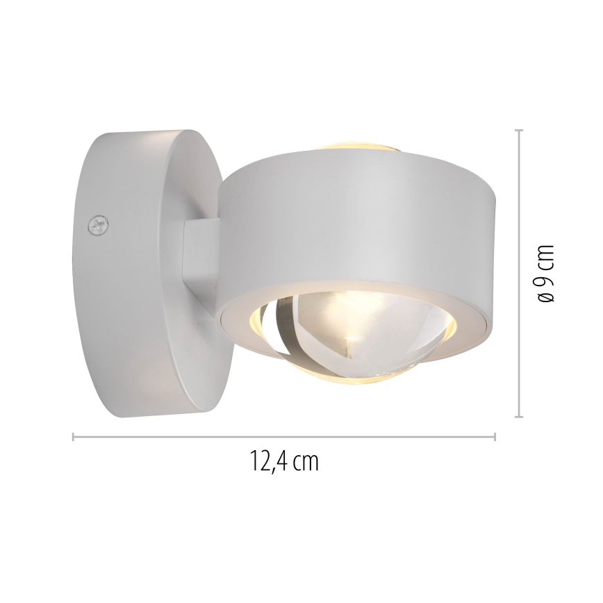 Schöner Wohnen 19331-16 - Aplique de parede LED CHIA 2xLED/2W/230V branco